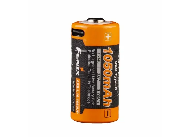 Аккумулятор 16340 Fenix 1050 mAh Type-C (ARB-L16-1050UP) Фото 2